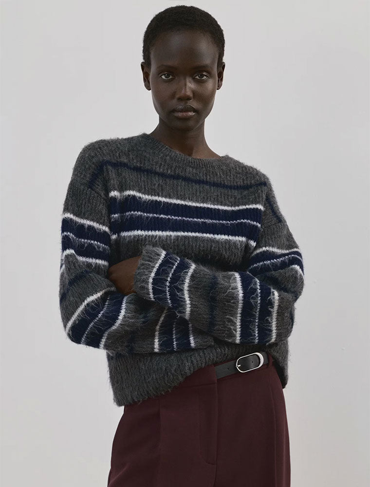 Straight Leg Pant with Leather Detail, Burgundy