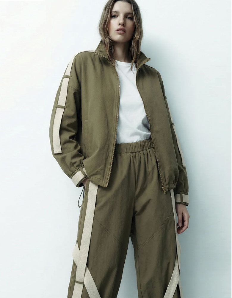 Strappy Jogger, Army Green