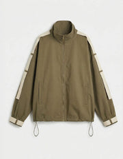 Strappy Straight Cut Jacket, Army Green