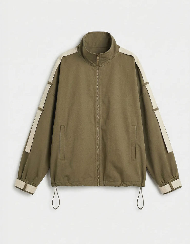 Strappy Straight Cut Jacket, Army Green