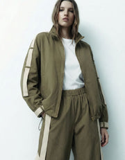 Strappy Straight Cut Jacket, Army Green