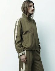 Strappy Straight Cut Jacket, Army Green