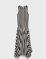Striped Maxi Dress, Black