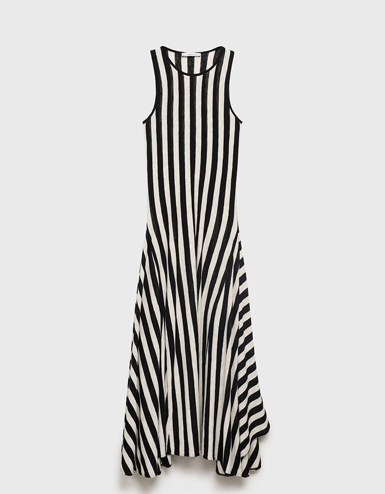 Striped Maxi Dress, Black