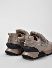 Suede Puffer Sneakers, Beige
