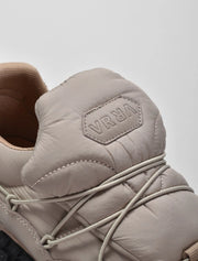 Suede Puffer Sneakers, Beige