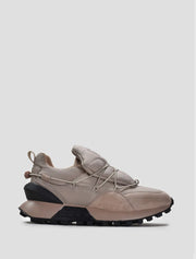 Suede Puffer Sneakers, Beige