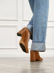 Tuscany Woven Block Heel Pump, Caramel