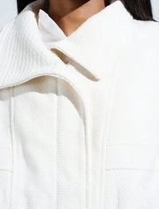 Tweed Bomber Jacket, Off-White