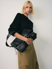 Belted Midi Cargo Skirt, Camo Green