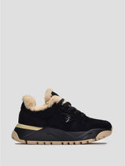 Winter Suede Sneakers, Multicolor Black