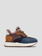 Winter Suede Sneakers, Multicolor Blue