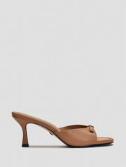 Kitten Heel Mule with Bow Detail, Camel