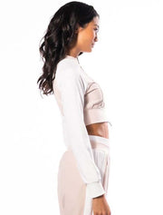 Active Zip-up Cropped Sweatshirt, Pink