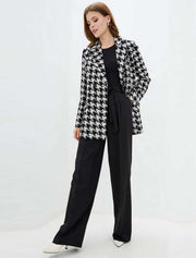 High-Rise Straight Leg Pant, Black